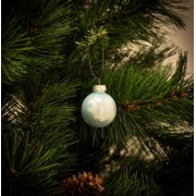 Pallina di Natale in vetro celeste Ø 6 cm