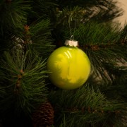 Palline di Natale in vetro verde Ø 4 cm
