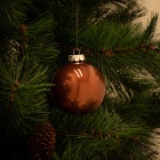 Palline di Natale in vetro marrone Ø 4 cm