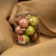 Palline di Natale in vetro multicolor Ø 4 cm conf da 12 pz