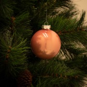 Palline di Natale in vetro rosa antico Ø 4 cm