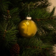 Palline di Natale in vetro oliva Ø 4 cm