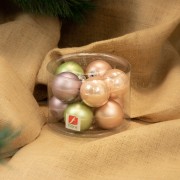 Palline di Natale in vetro multicolor Ø 6 cm confezione da 10 pezzi