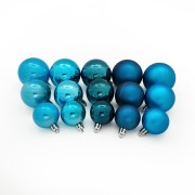 Palline di Natale in plastica azzurro