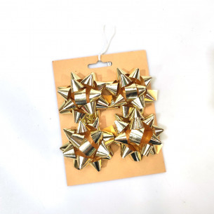 Set 4 coccarde natalizie oro Ø 6 cm Mercury