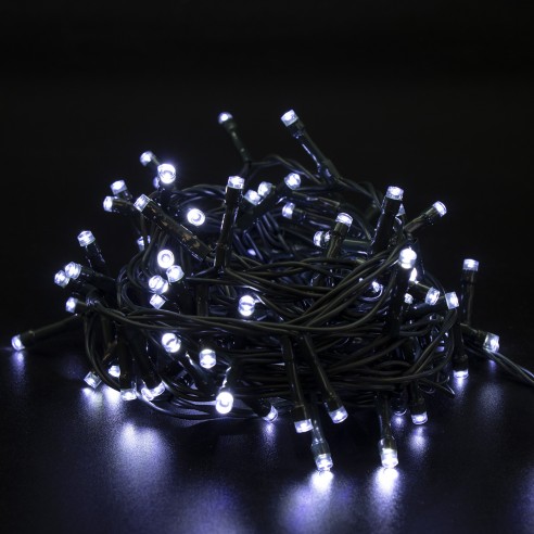 Luci di Natale 100 LED bianco naturale 8 funzioni 5 m Domus Light