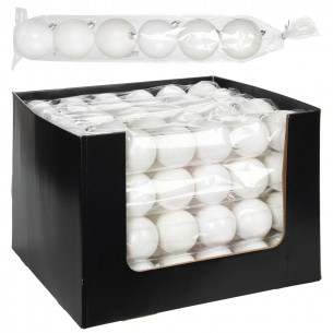 Palline di Natale in plastica mix bianco Ø 7 cm confezione da 6 pz H&S Collection