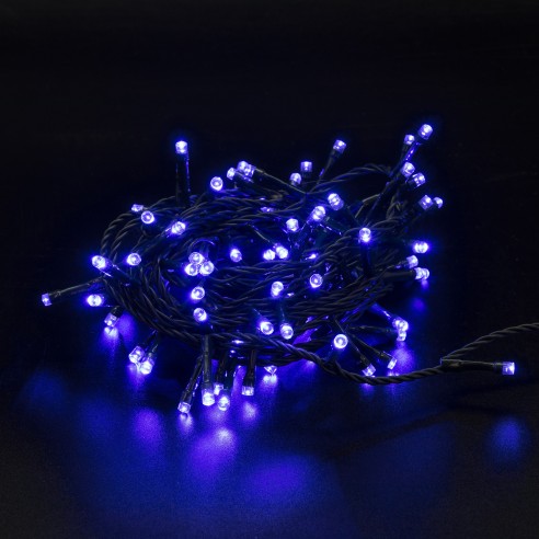 Luci di Natale 100 LED blue 8 funzioni 5 m Domus Light