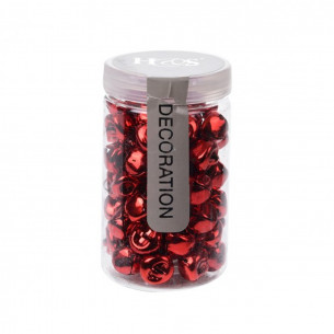 Confezione di sonagli, campanelle di Natale misure assortite rosso H&S Collection 2