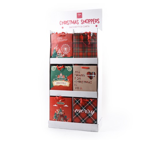 Busta per pacco regalo con decorazioni natalizie H32,6 cm assortito Mercury