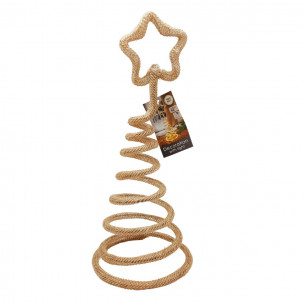 Albero di Natale in corda con LED H38 cm H&S Collection