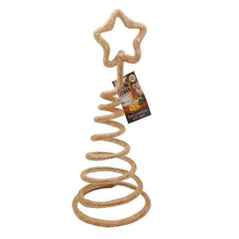 Albero di Natale in corda con LED H38 cm H&S Collection