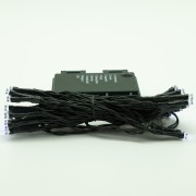 Luci di Natale a batteria con timer cavo verde 40 LED bianco naturale 8 funzioni 4 m Domus Light