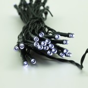 Luci di Natale a batteria con timer cavo verde 40 LED bianco naturale 8 funzioni 4 m Domus Light