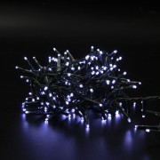 Luci di Natale grappolo cavo verde 560 LED bianco freddo 8 funzioni 14 m Domus Light