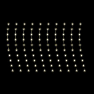 Tenda luminosa cavo trasparente 200 LED bianco caldo flash LED 3x1 m Domus Light