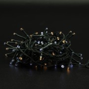 Luci di Natale a batteria con timer cavo verde 180 LED diamond 8 funzioni 9 m Domus Light