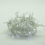 Luci di Natale a batteria con timer cavo trasparente 180 LED bianco ghiaccio 8 funzioni 9 m Domus Light