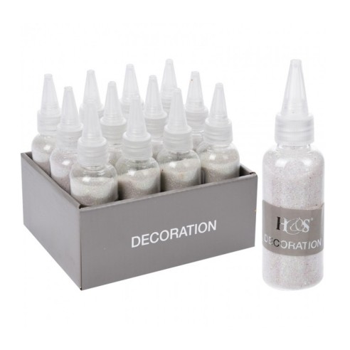 Glitter bianco per decorazioni 40 g assortito H&S Collection