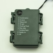 Luci di Natale a batteria con timer cavo verde 300 LED multicolor 8 funzioni 15 m Domus Light