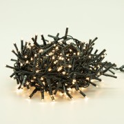 Luci di Natale a batteria con timer cavo verde 300 LED bianco caldo 8 funzioni 15 m Domus Light