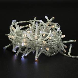 Luci di Natale a batteria con timer cavo trasparente 300 LED diamond 8 funzioni 15 m Domus Light 2