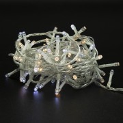 Luci di Natale a batteria con timer cavo trasparente 300 LED diamond 8 funzioni 15 m Domus Light