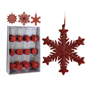 Pendente rosso glitter H 10 cm assortito H&S Collection