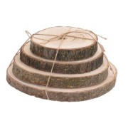 4 dischi decorativi in legno 14-16-18-20 cm H&S Collection