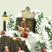 Villaggio di Natale musicale con luci e palle di neve Domus