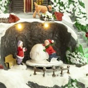 Villaggio di Natale musicale con luci e palle di neve Domus