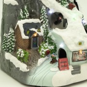 Villaggio di Natale musicale con luci e palle di neve Domus