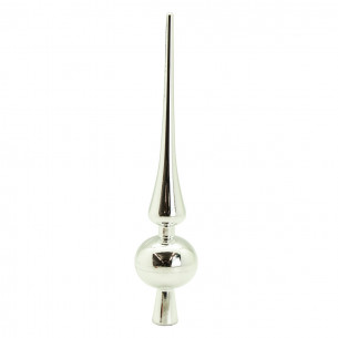 Puntale albero H 27,5 cm argento assortito H&S Collection 2