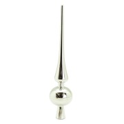 Puntale albero H 27,5 cm argento lucido H&S Collection