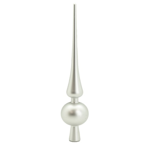 Puntale albero H 27,5 cm argento satinato H&S Collection