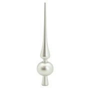 Puntale albero H 27,5 cm argento satinato H&S Collection