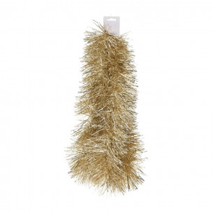 Festone in lurex tinsel ghirlanda di Natale lametta orpelli d'oro 200 cm H&S Collection