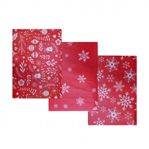 Tovaglia natalizia rossa 130x180 cm fantasie assortite H&S Collection