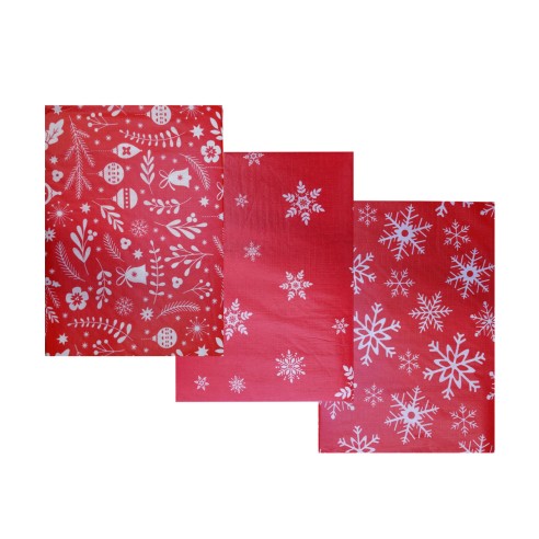 Tovaglia natalizia rossa 130x180 cm fantasie assortite H&S Collection