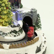 Villaggio di Natale musicale piccolo con luci e trenino Domus dettaglio