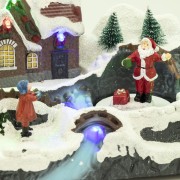 Villaggio di Natale musicale con luci e Babbo Natale Domus dettaglio