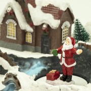 Villaggio di Natale musicale con luci e Babbo Natale Domus dettaglio