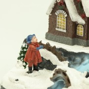 Villaggio di Natale musicale con luci e Babbo Natale Domus dettaglio