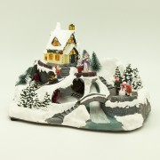 Villaggio di Natale musicale con luci e trenino Domus