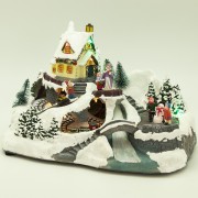 Villaggio di Natale musicale con luci e trenino Domus