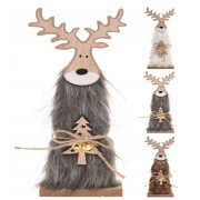 Renna in legno naturale H30 cm assortito H&S Collection