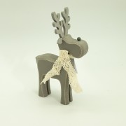 Renna in legno 17xh28 cm grigio H&S Collection