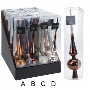 Puntale albero H 27,5 cm amber assortito H&S Collection