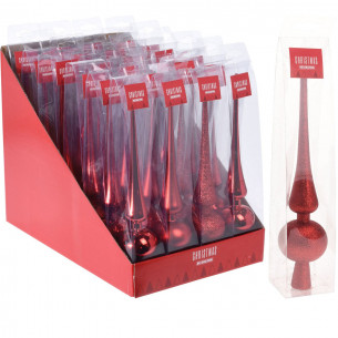 Puntale albero 27,5 cm rosso assortito H&S Collection