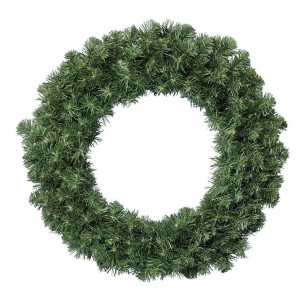 Corona di Natale verde effetto aghi di pino Ø 45 cm Flora